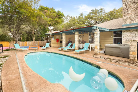 The soothing heat of the hot tub relaxes tired muscles, while the heated pool provides the perfect balance of warmth and refreshment—pure va